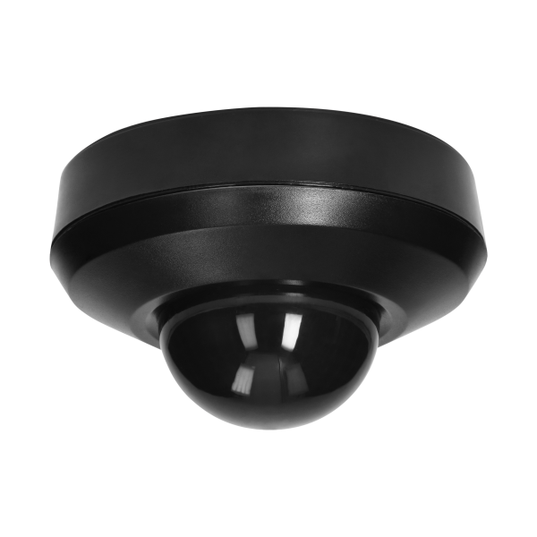 PIR presence sensor 360° with 3 detectors, IP44, 2000W, black