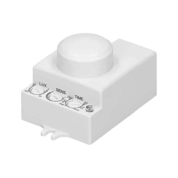 Microwave motion sensor, mini, 360°/180°, IP20, 1200W