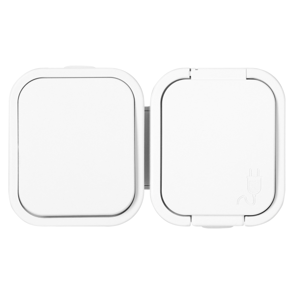 Łącznik n/t jednobiegunowy + Gniazdo pojedyncze 2P+Z B2, IP54, GWN-B2, biały