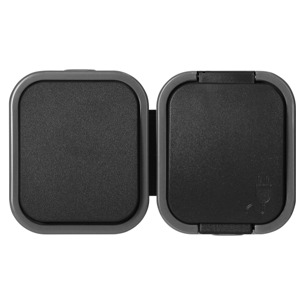 Surface-mounted single-pole switch + Single socket 2P+E B2, IP54, GWN-B2, gray/black