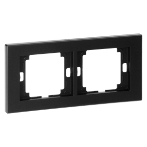 Ramka podwójna Onyx, Ra-2O, czarny