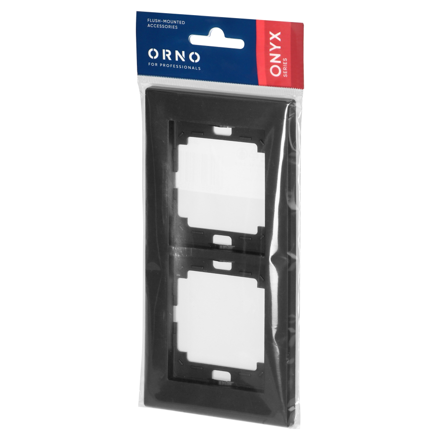 Ramka podwójna Onyx, Ra-2O, czarny