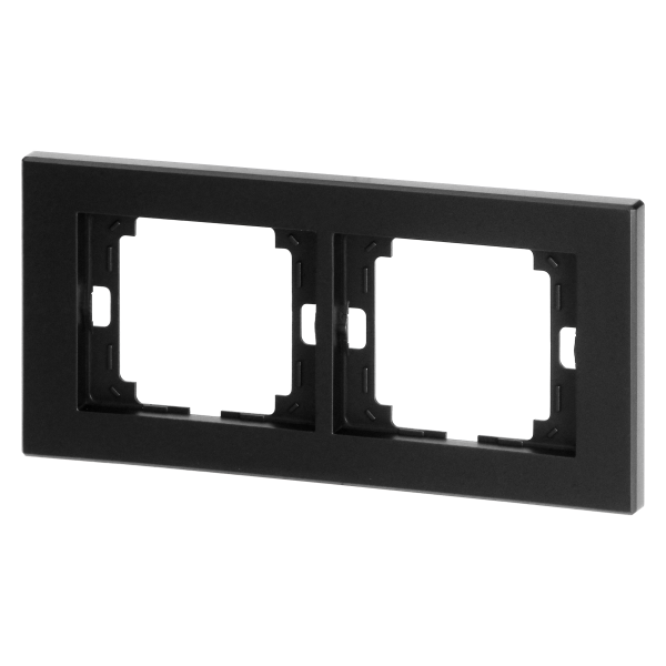 Ramka podwójna Onyx, Ra-2O, czarny