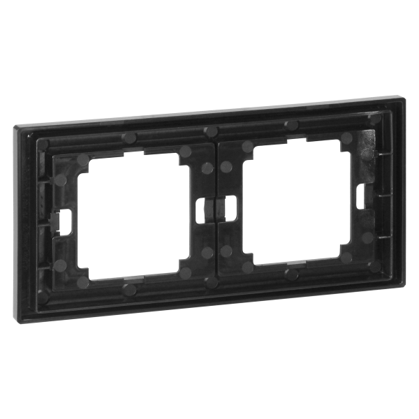 Ramka podwójna Onyx, Ra-2O, czarny