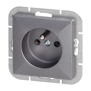 Gniazdo pojedyncze p/t 2P+Z Pearl, 16A, 250V, PT-16P, antracyt