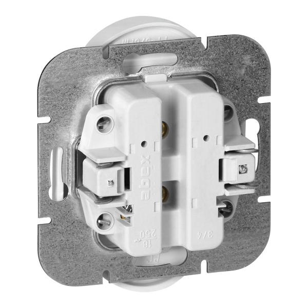 Flush-mounted double socket 2x2P+E Pearl, 16A, 250V, PT-6 PR, white