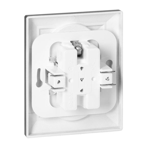 Flush-mounted double socket 2x2P+E Pearl, 16A, 250V, PT-6 P, anthracite
