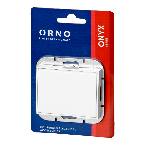 Flush-mounted single socket 2P+E weather proof with cover Onyx, 16A, 250V, PT-16OH, white