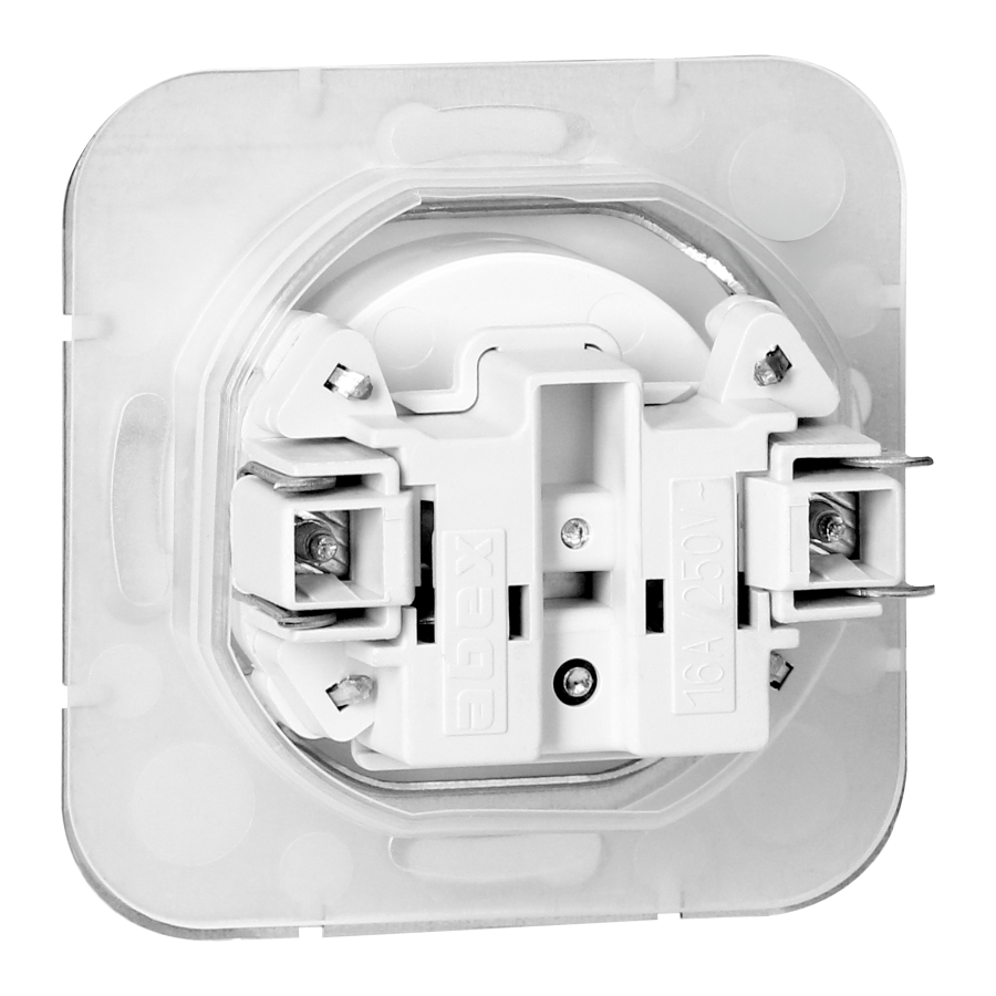 Flush-mounted single socket 2P+E weather proof with cover Onyx, 16A, 250V, PT-16OH, white