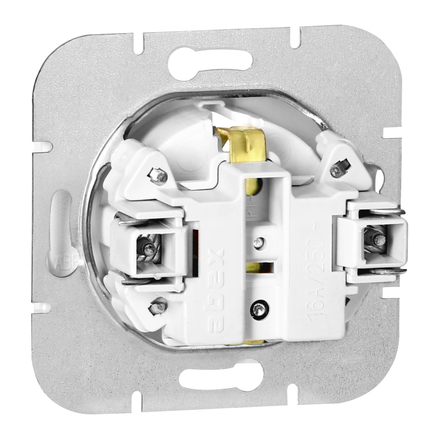 Flush-mounted single socket 2P+E Schuko Onyx, 16A, 250V, PT-17O, white