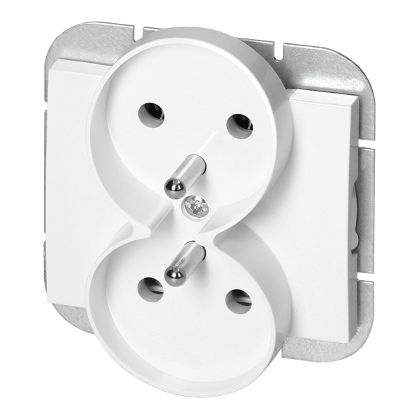 Gniazdo podwójne p/t 2x2P+Z Onyx, 16A, 250V, PT-6OR, biały