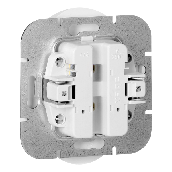 Flush-mounted double socket 2x2P+E Onyx, 16A, 250V, PT-6OR, white