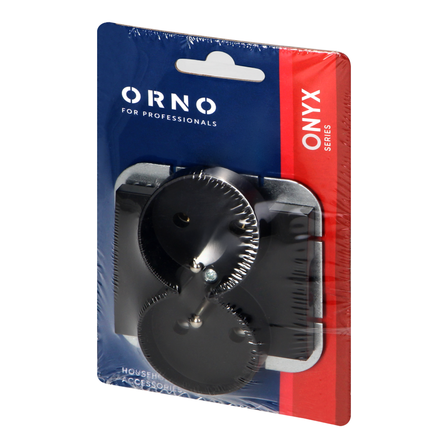 Gniazdo podwójne p/t 2x2P+Z Onyx, 16A, 250V, PT-6OR, czarny