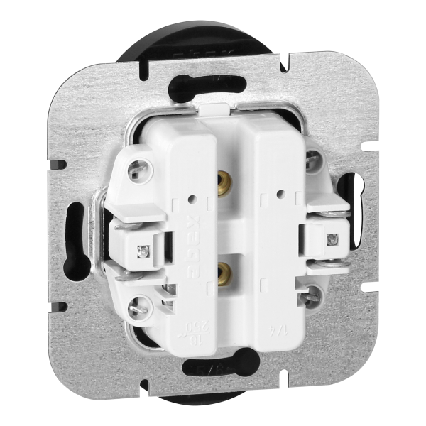 Gniazdo podwójne p/t 2x2P+Z Onyx, 16A, 250V, PT-6OR, czarny