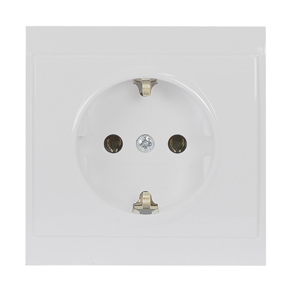 Gniazdo pojedyncze p/t 2P+Z, Schuko Luna, 16A, 250V, PT-17L, biały
