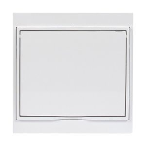 Flush-mounted single socket 2P+E, Schuko, weather proof with cover Luna, 16A, 250V, PT-17LH, white