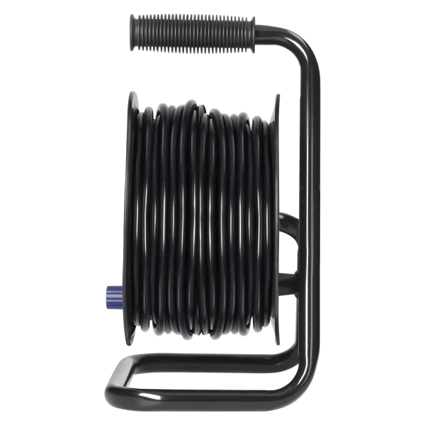 Przedłużacz bębnowy, 4 gniazda 2P+Z (schuko), kabel PVC H05VV-F 3x1.5mm2, długość - 30m, termik, przesłony torów prądowych