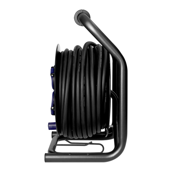 Cable reel, rubber cord, IP44, H07RN-F 3x2.5mm² - 40m, 4 fixed sockets