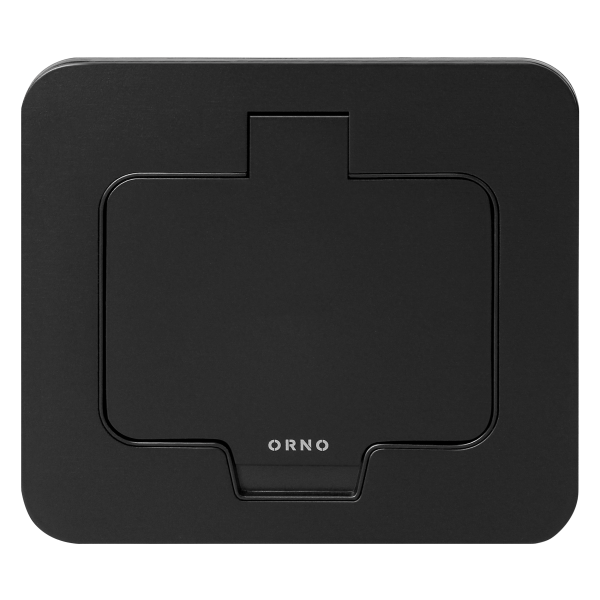 Hermetic socket, rectangular, IP55, black