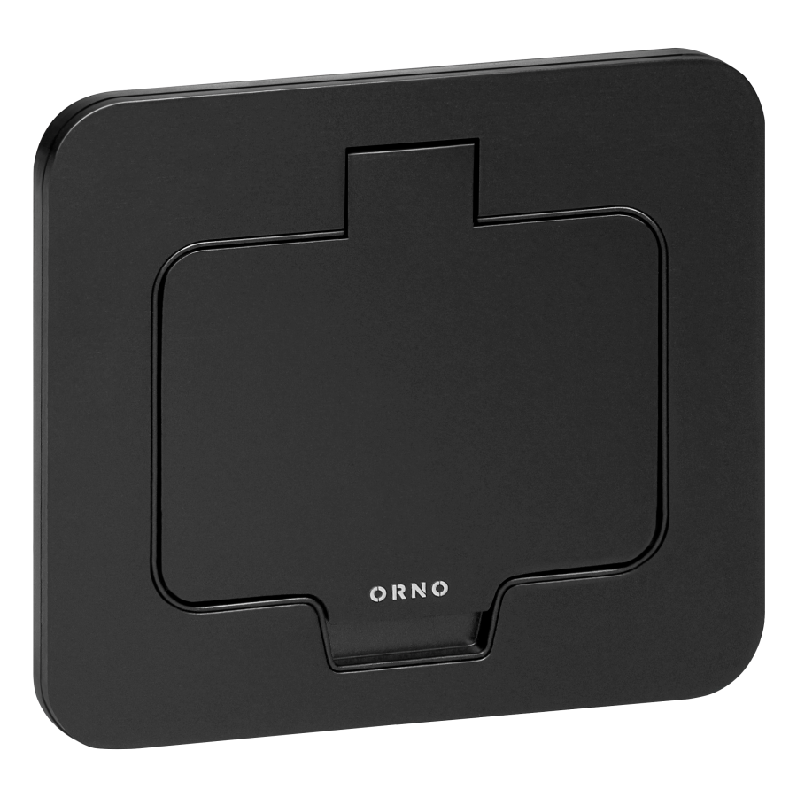 Hermetic socket, rectangular, IP55, black