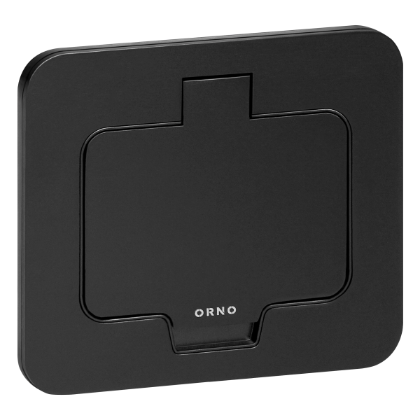 Hermetic socket, rectangular, IP55, black