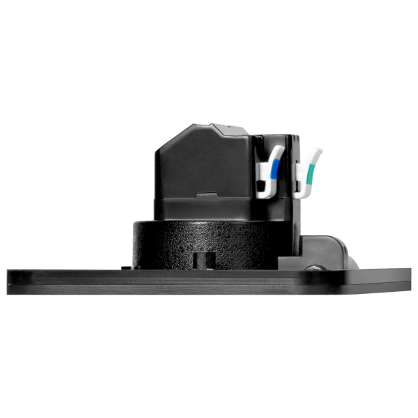 Hermetic socket, rectangular, IP55, black