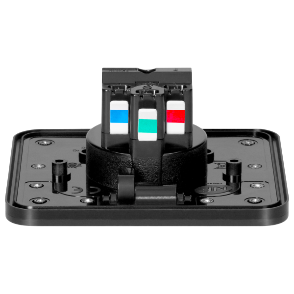 Hermetic socket, rectangular, IP55, black