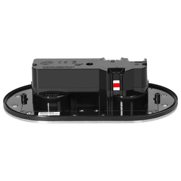 Hermetic double socket, oval, IP55,silver