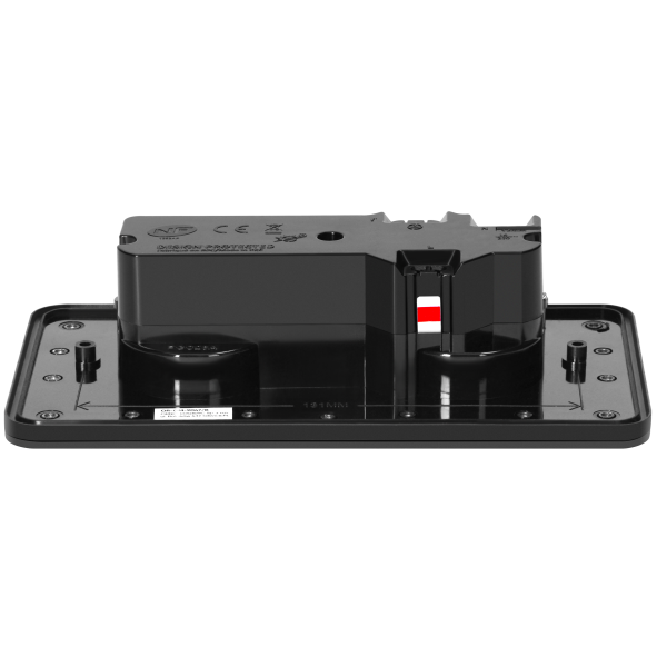 Hermetic double socket, rectangular, IP55, black