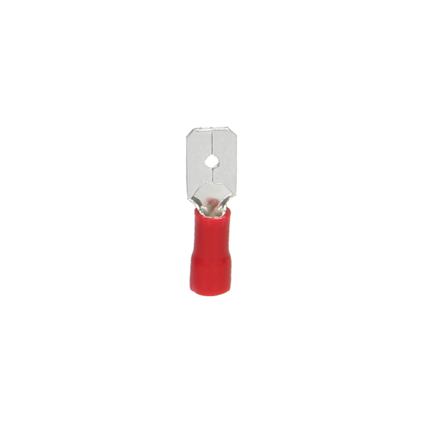 Insulated blade terminal, max. section 1mm², width: 6.3mm, 100pcs