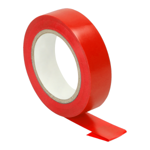 Taśma izolacyjna czerwona, uniepalniona, szerokość 15mm, grubość 0,13mm, długość 10m