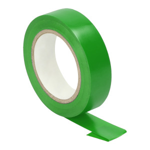 Taśma izolacyjna zielona, uniepalniona, szerokość 15mm, grubość 0,13mm, długość 10m