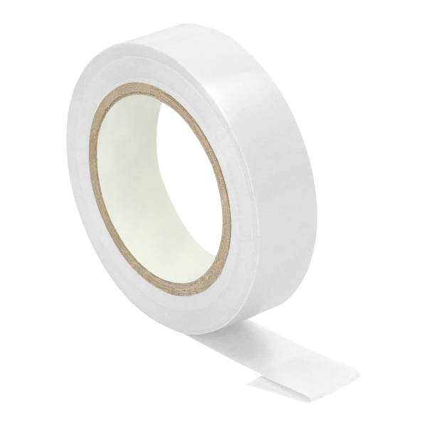 Insulation tape set, flame-retardant, white 15mm wide, 0.13mm thick, 10m long, 10pcs