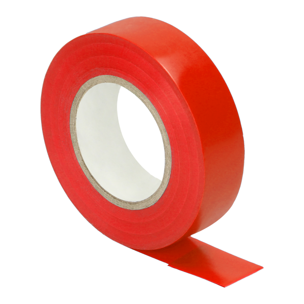 Taśma izolacyjna czerwona, uniepalniona, szerokość 19mm, grubość 0,13mm, długość 20m