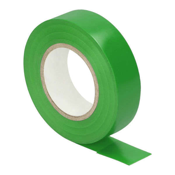 Zestaw 10 taśm izolacyjnych 19mm, zielona, uniepalniona, grubość 0,13mm, długość 20m