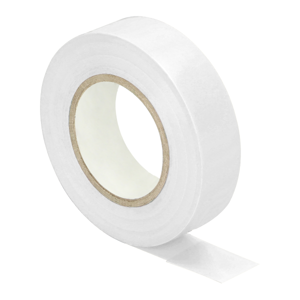 Insulation tape set, flame-retardant, white 19mm wide, 0.13mm thick, 20m long, 10pcs