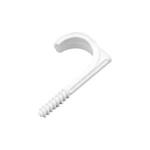 Quick-fix cable grip, hook, round cable ∅ 7mm, white, 20 pcs