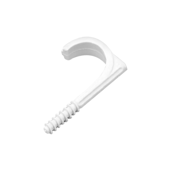 Quick-fix cable grip, hook, round cable ∅ 7mm, white, 100 pcs