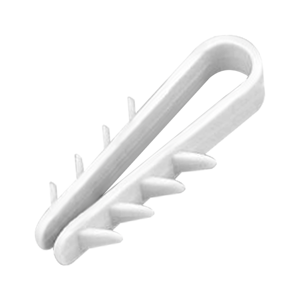 Quick-fix cable grip, round cable ∅ 18mm, white, 20 pcs