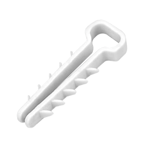 Quick-fix cable grip, flat cable 13x7mm, white, 100 pcs