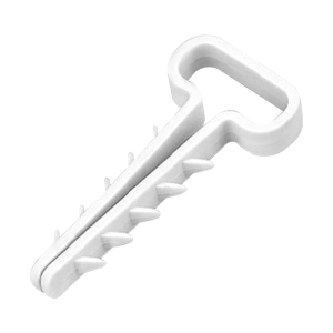 Quick-fix cable grip, flat cable 15x7mm, white, 20 pcs
