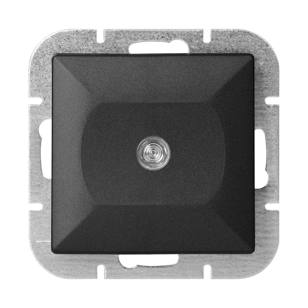 Łącznik jednobiegunowy p/t z podświeleniem Pearl, 10A, 250V, WP-1P/S, czarny