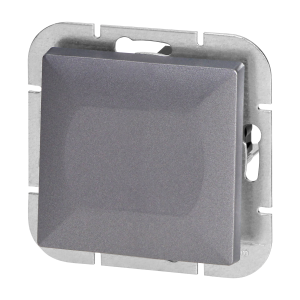 Flush-mounted three-way switch Pearl, 10A, 250V, WP-5P, anthracite