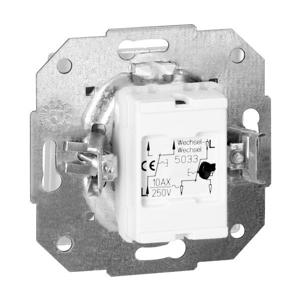 Łącznik p/t schodowy podwójny Pearl, 10A, 250V, WP-2/5P, biały