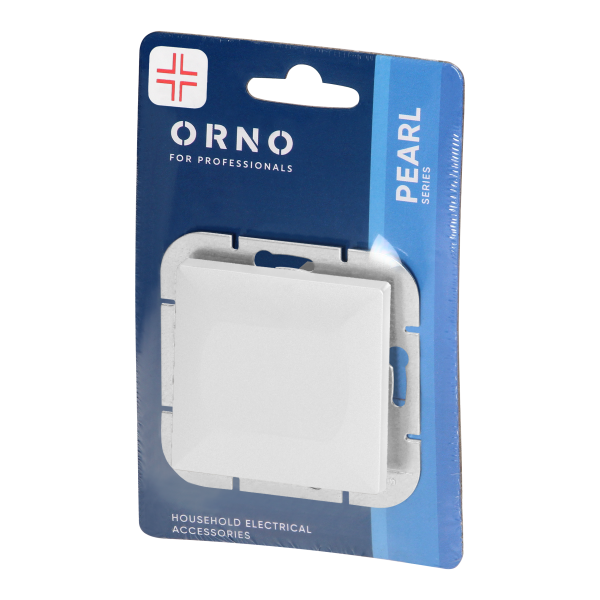 Flush-mounted four-way switch Pearl, 10A, 250V, WP-8P, white