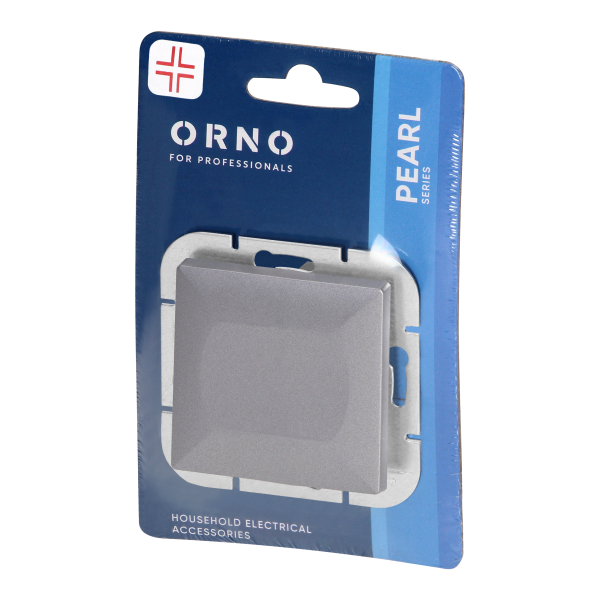 Flush-mounted four-way switch Pearl, 10A, 250V, WP-8P, anthracite