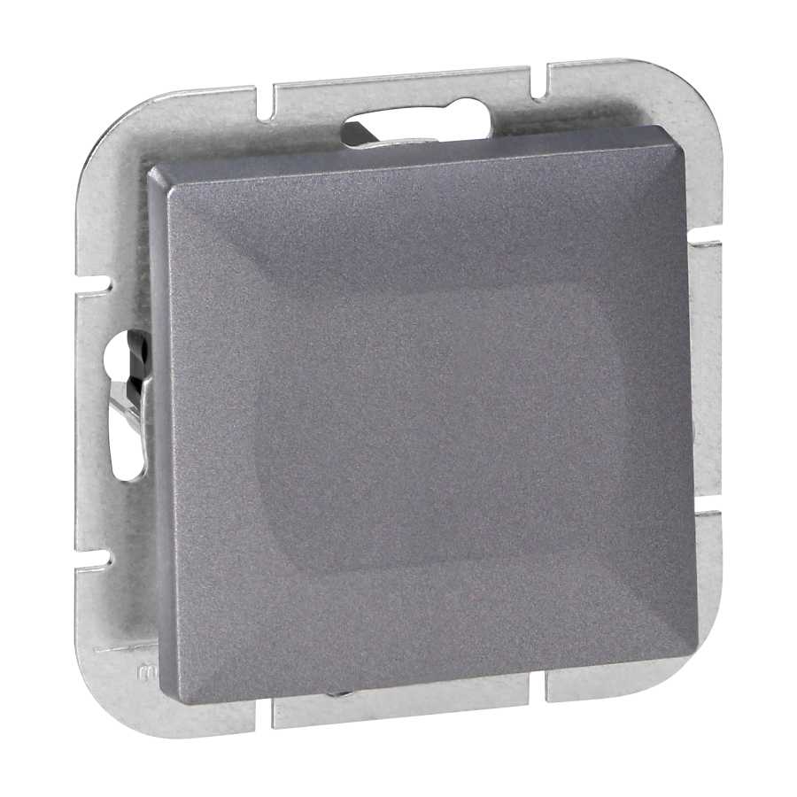 Flush-mounted four-way switch Pearl, 10A, 250V, WP-8P, anthracite