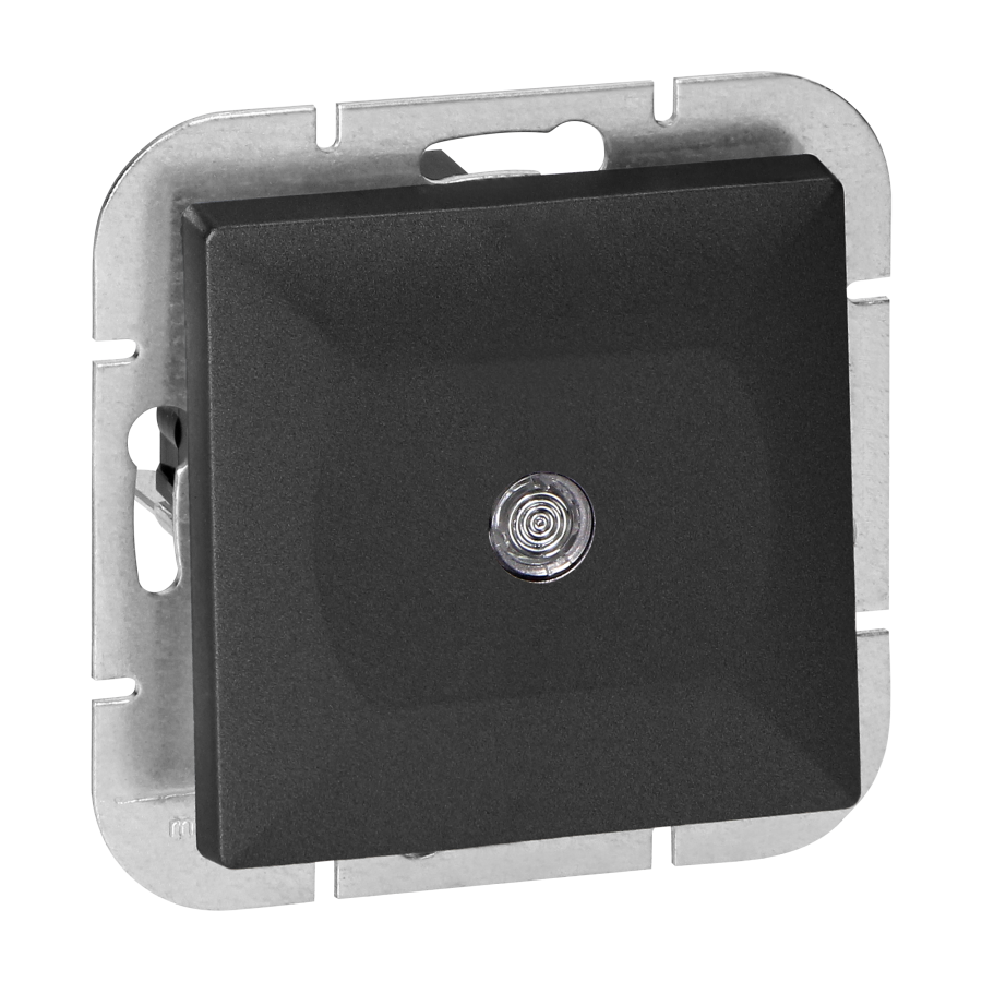 Flush-mounted four-way switch with illumination Pearl, WP-8P/S, black