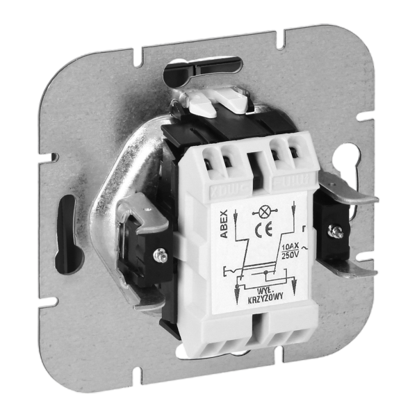 Flush-mounted four-way switch with illumination Pearl, WP-8P/S, black