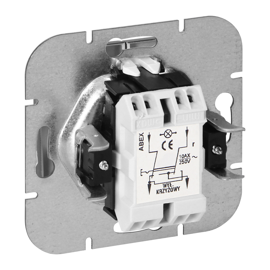 Flush-mounted four-way switch with illumination Pearl, WP-8P/S, anthracite